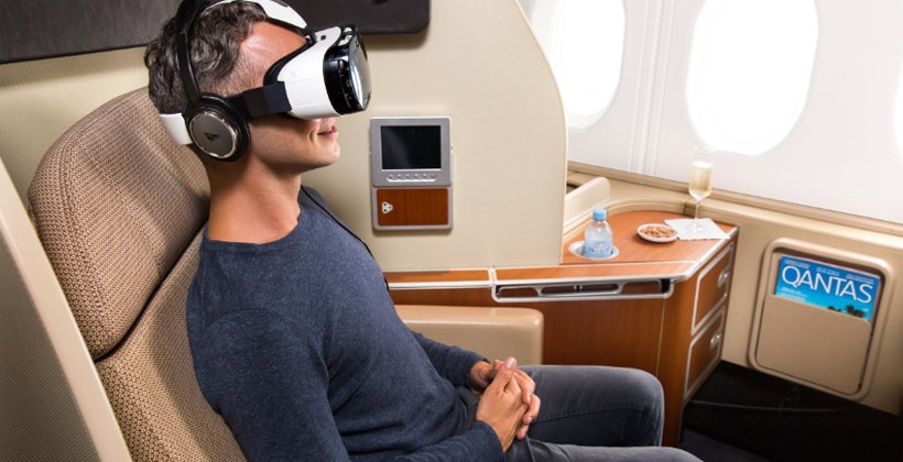 Qantas เตรียมนำแว่น VR มาใช้บนเครื่อง
