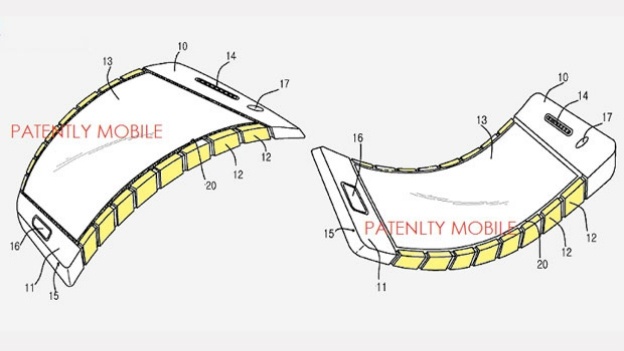 Samsung เผยสิทธิบัตรสมาร์ทโฟนจอยืดหยุ่น
