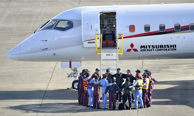 MSJ เครื่องบินผลิตโดยญี่ปุ่นทะยานขึ้นฟ้าทดสอบ