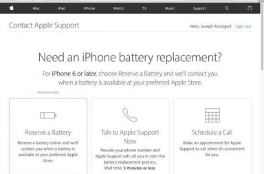 Apple battery program