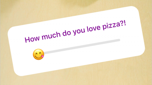 Instagram emoji slider