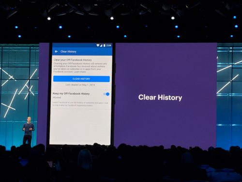 Facebook Clear history
