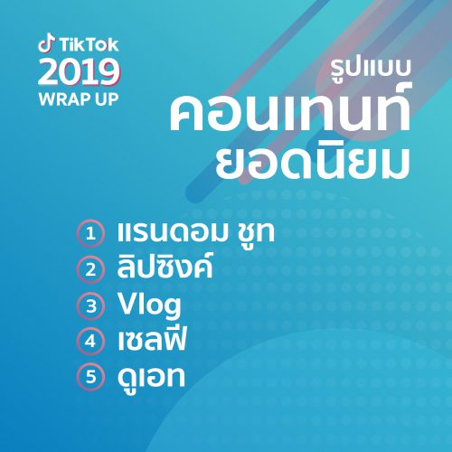 TikTok สรุปเทรนด์สุดฮอตประจำปี 2019
