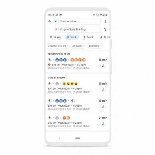 Google Maps Transit Attribute