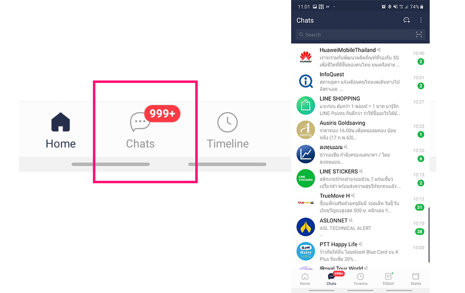 line chats