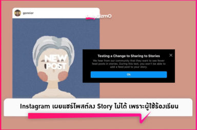 Instagram เผยแชร์โพสต์ลง Story ไม่ได้ เพราะผู้ใช้ร้องเรียน
